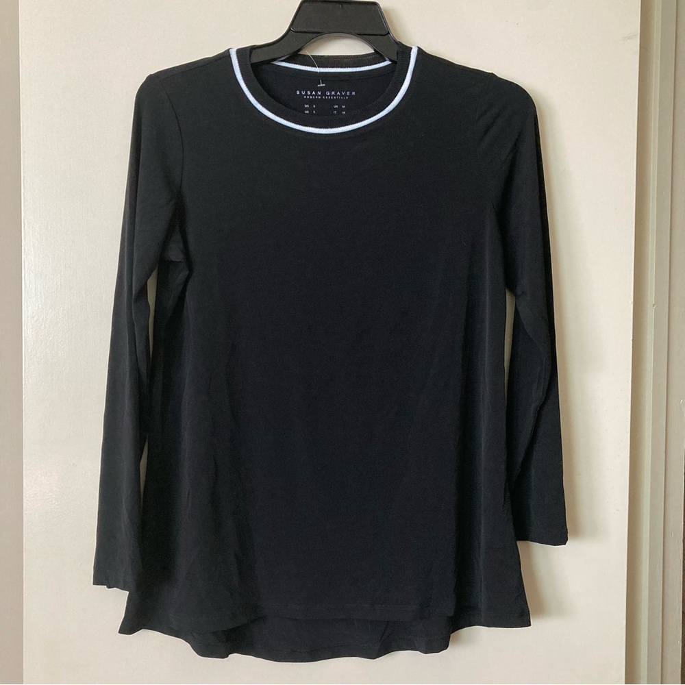 Susan Graver Long sleeved Blouse | Color Black | Size S | New no Tags - Picture 4 of 9